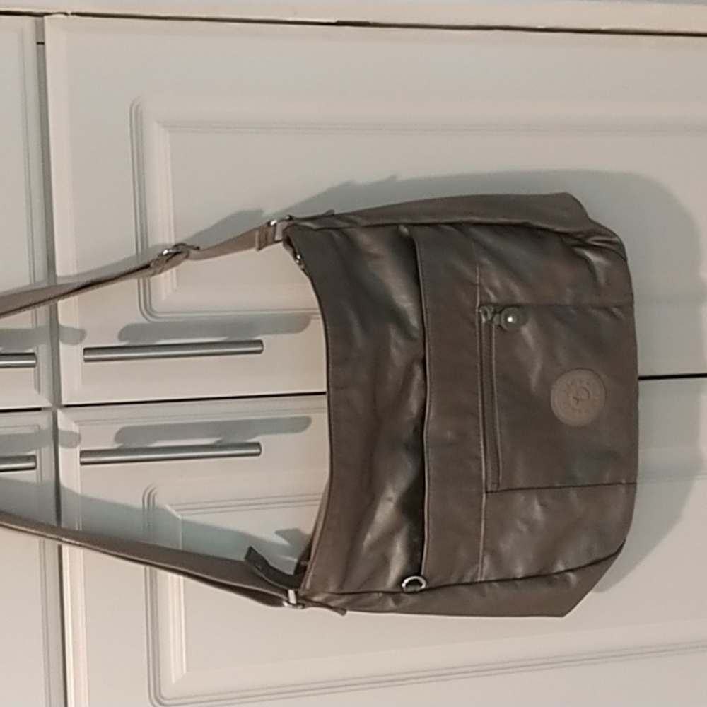 Kipling Baily Saddle Bag Bronze/Gray Metal Color